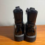 Sincerely Jules Harley Black Patent Leather Combat Boot Side Zip Gothic Punk 8 Photo 3