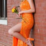Ellie Wilde Orange Prom Dress Photo 0