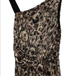 Connected Apparel Brush Stroke One Shoulder Strappy Mini Formal Draped Dress Photo 1