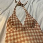 ZARA halter top gingham dress Photo 1