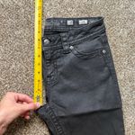 Miss Me Black Mid-Rise Crop Skinny Subtle Shine Zipper Ankles Grunge Jean Trendy Photo 7