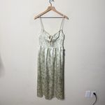 ASTR  The Label Women's White Smocked Maxi Dress Satin Floral Womens Size M Photo 3