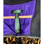 Lauren Ralph Lauren Womens 2X Puffer Vest Full Zip Up Cheetah Purple Quilted Tan Photo 9