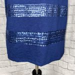 st. john's bay cotton blend sleeveless tank top w/sequins navy blue sz Med Photo 1