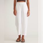 Quince  100% European Linen Pants White Medium Beach Coastal Vacation Athleisure Photo 1