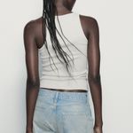 Zara NWOT Beige Ribbed Tank Top Photo 2