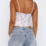 White Fox Boutique Floral Bustier Top Photo 3