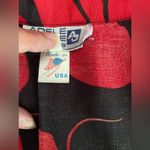 Adele Joyce Vintage Red And Black Floral Midi Pleated Skirt Petites Size 2 Photo 7