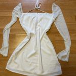 Princess Polly DYER SHEER SLEEVE MINI DRESS WHITE LOW IMPACT Photo 4