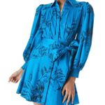 Alice + Olivia  Tiffie Belted Mini Dress Blue size XS Photo 3
