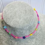 Handmade Beaded Floral Choker Pink Pastels 13" Photo 3