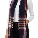 Charter Club NWT  Women's Chenille Plaid Scarf, Created for Macy's blue p… Photo 0