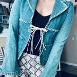 Blanc Noir Vintage Kharma dirt washed suede whipstitch bell sleeve denim jacket Photo 0