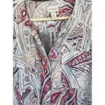 Chico's B7  Watercolor Paisley Print Jacket Full‎ Zip Lightweight Photo 2