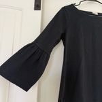 J.Crew Black Bell Sleeve Boatneck Long Sleeve Blouse Top Preppy Career Office S Photo 2