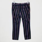Anthropologie  the Essential Slim Black Striped Belted Trouser Pants Photo 3