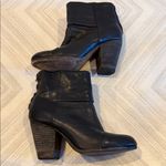 Rag and Bone Newbury Ankle Boots Black Leather 3.5” Heel Size 38 with Box Photo 3
