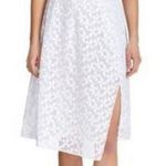 Tanya Taylor  Rare White Lace Knee Length Diagonal Slit Floral Skirt Size 6 Photo 0