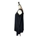 Clara Sun Woo Black Cold Shoulder Long Sleeve Asymmetric Hem Tunic Top XS Photo 6