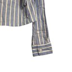 Everlane NWT  Blue White Striped Collared Long Sleeve Cropped Button Shirt XS Photo 3