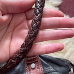 Fossil EUC Pebbled Leather 2 Tone Double Braided handled Satchel Tote Photo 5