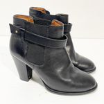 Madewell  Size 7‎ Lonny Leather Black Heeled Chelsea Ankle Boots Booties Photo 2