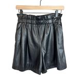 ZARA Faux Leather Paper-Bag Shorts Photo 0