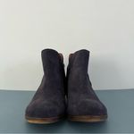 Lucky Brand Benji Blue Suede Fringe Western Ankle Booties Photo 3