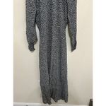 Reformation  Maxi Dress Size 12 Black White Floral Long Sleeve High Neck Cute Photo 10