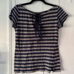 Anthropologie Pilcro and the Letterpress Navy Tie Back Top Size XS Photo 1