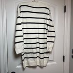 Sweater Dress White and Black Crew Neck Sweater with Stripes Size undefined Photo 2