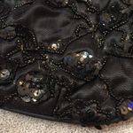SHALS INTERNATIONAL Black Beaded Sequin Evening Bag Photo 3