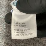 Nicole Miller  Linen White and Blue Paisley Trousers Photo 3