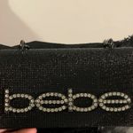 Bebe  Black Clutch with Rhinestone Logo Photo 7