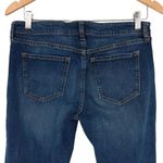 Gap Womens Floral Embroidered Hem Straight Cuff Cropped Jeans Blue Size 8R Photo 3