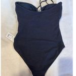 Seafolly Black Halter Bandeau One Piece Tie Swimsuit Bathing Suit NWT Size 10 Photo 8
