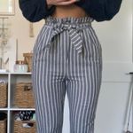 Urban Outfitters Paperbag Stripe Pants Photo 0