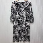 Alexandra+Oak Boat Neck Elbow Sleeve Dress Black and white‎ size XXL Photo 3