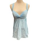 Venus  Fit And Flare Swim Dress Size 8 Ice Blue Knotted V Front Modest Swimming‎ Photo 2