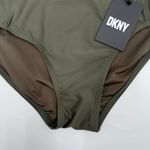 DKNY Bikini Bottoms Size Large Moss Green Seamed High Waist NWT Swim Beach Photo 8
