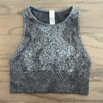 Lululemon Grey Patterned Ebb to Train Sports Bra - Size 4 Photo 0