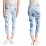 Paige Hoxton Slim Crop Raw Hem Jeans Size 27 Tie Dye blue & white NEW Photo 1