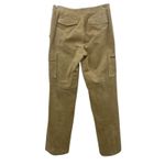 SILX Genuine Suede Cargo Pants Size 4 Tan Camel Leather Professional Clean Photo 2