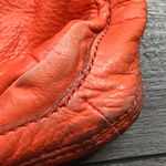 Fossil  Explorer Crossbody‎ Bag Orange Pebbled Leather Zip Top Purse Pockets FLAW Photo 6