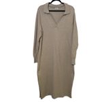 Faherty  Jackson Sweater Dress Tan Oatmeal Long Sweater XL Photo 1