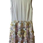French Connection New with tags womens shimmery beaded sequin cream mini dress S Photo 1