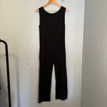ALBION FIT Albion Yes Please Black Sleeveless Wide Leg Jumpsuit‎ Drop Crotch Photo 8