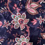 Victoria's Secret Vintage Gold Label Victoria’s Secret Sleepshirt Navy Blue Floral Satin Babydoll Photo 11