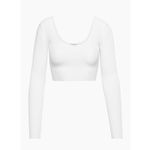 Aritzia ✨Babaton Sculpt Knit Scoopneck White Longsleeve Sz Small Top✨ Photo 5
