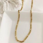 Gold 3mm Figaro Chain Link Necklace Photo 6